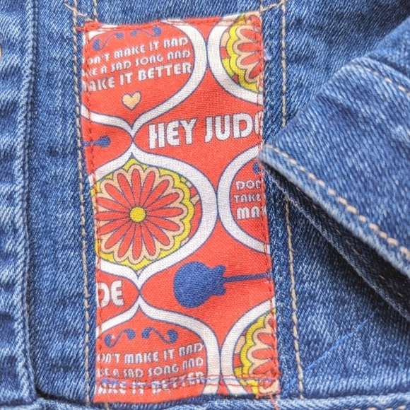 The Beatles Hey Jude Custom Made Patchwork Jean Jacket in Size 12-18 Months - Picture 4 of 8